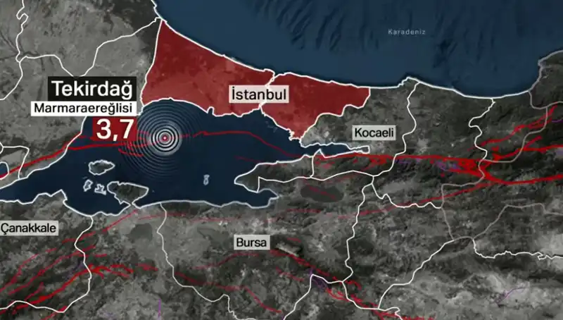 Marmara Denizi’nde Şok Eden Deprem: 3,7 Büyüklüğünde Sarsıntı Yaşandı