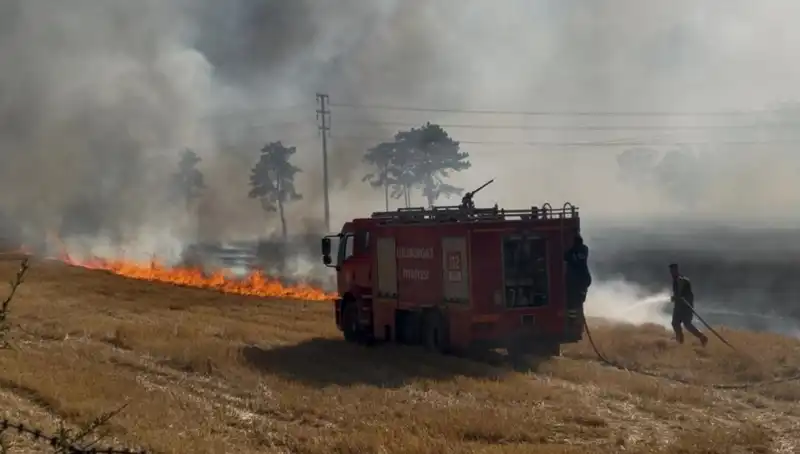 Kırklareli'nde Anız Yangını: Tarım Arazilerinde Büyük Tehlike!